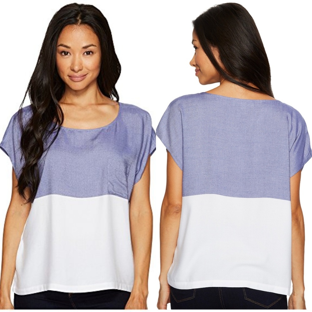 NWT TWO by Vince Camuto Color Block Tee L